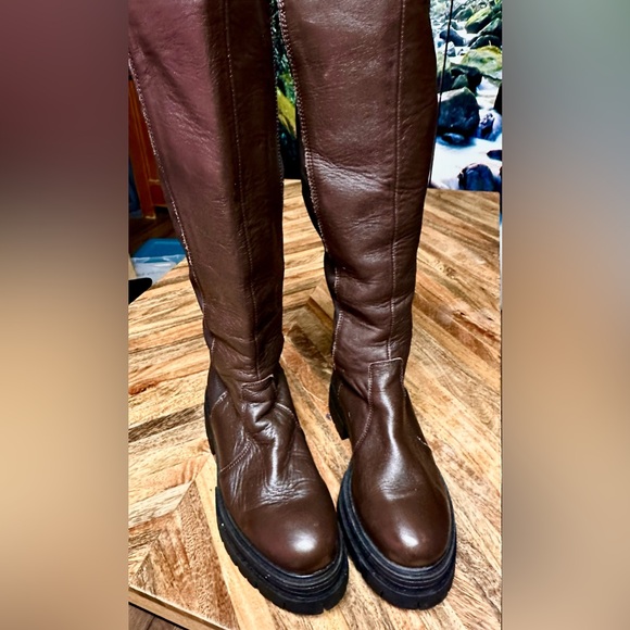 Anthropologie Boot Maeve Tall Knee High Chelsea Boots sz 5.5 (36) fits sz 6 - Picture 6 of 9
